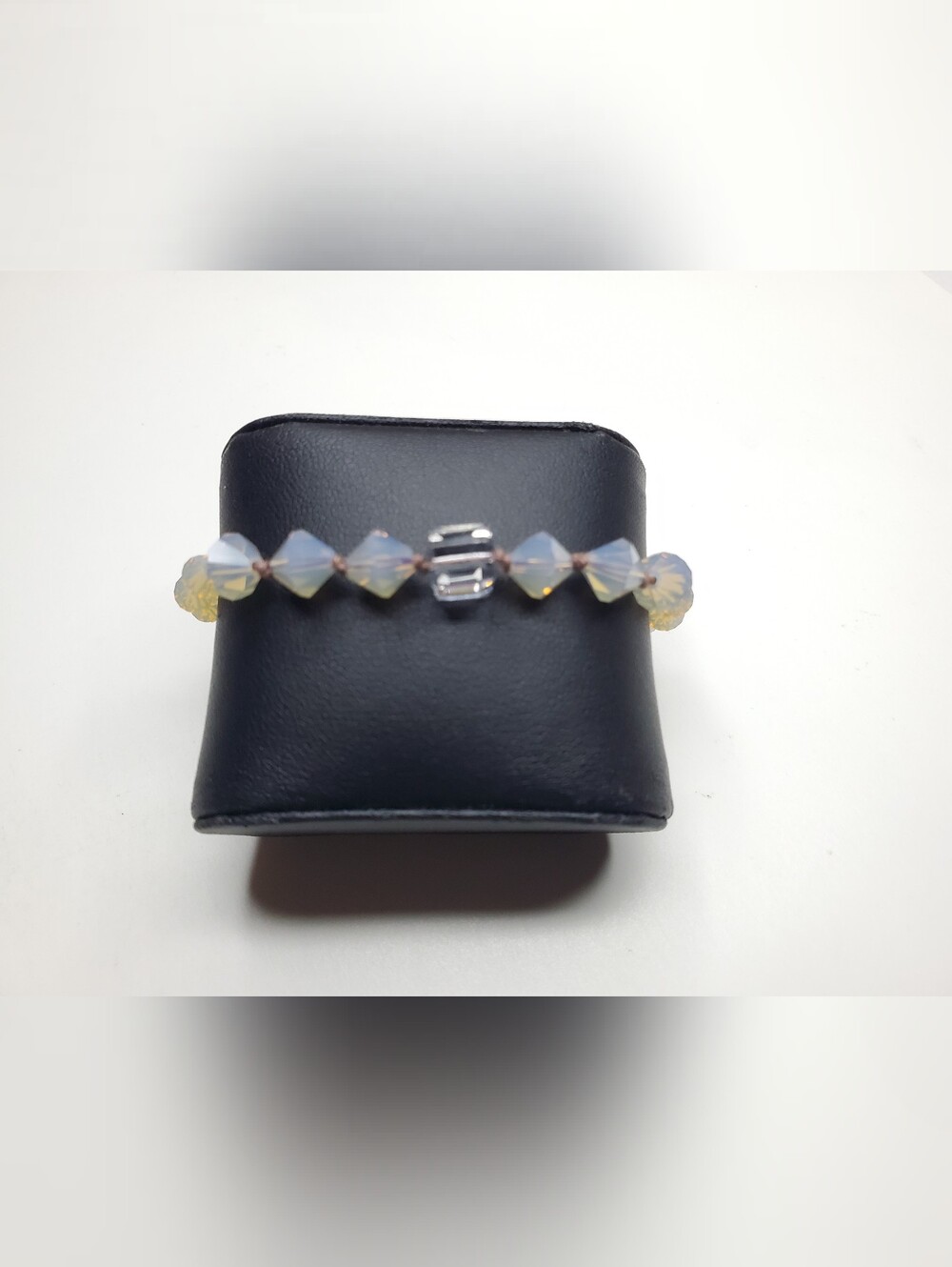Vtg. Bicone Light Opal Swarovski Crystals Bracelet